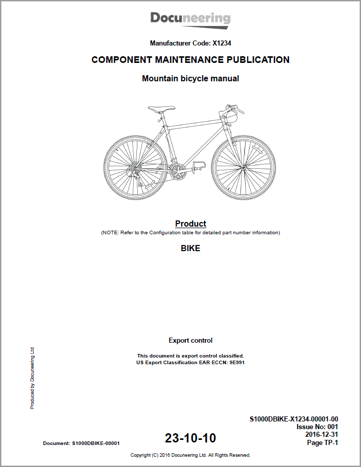 Docuneering ATA CMP Demo Publication - Mountain bicycle manual