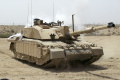 Challenger 2 Main Battle Tank patrolling outside Basra