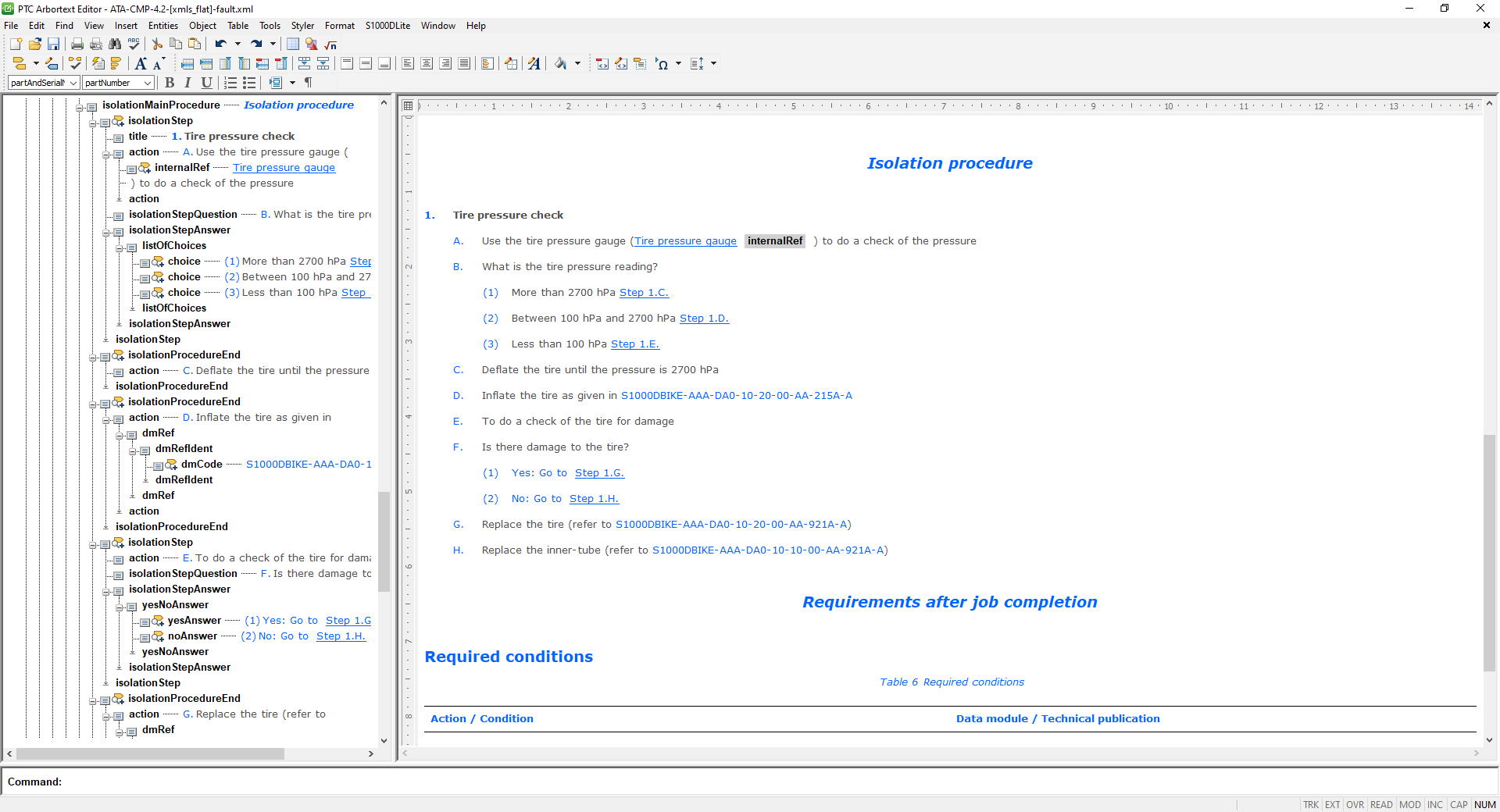Docuneering Arbortext Editor ATA Spec 1000BR_4.2 authoring stylesheets - Fault Isolation