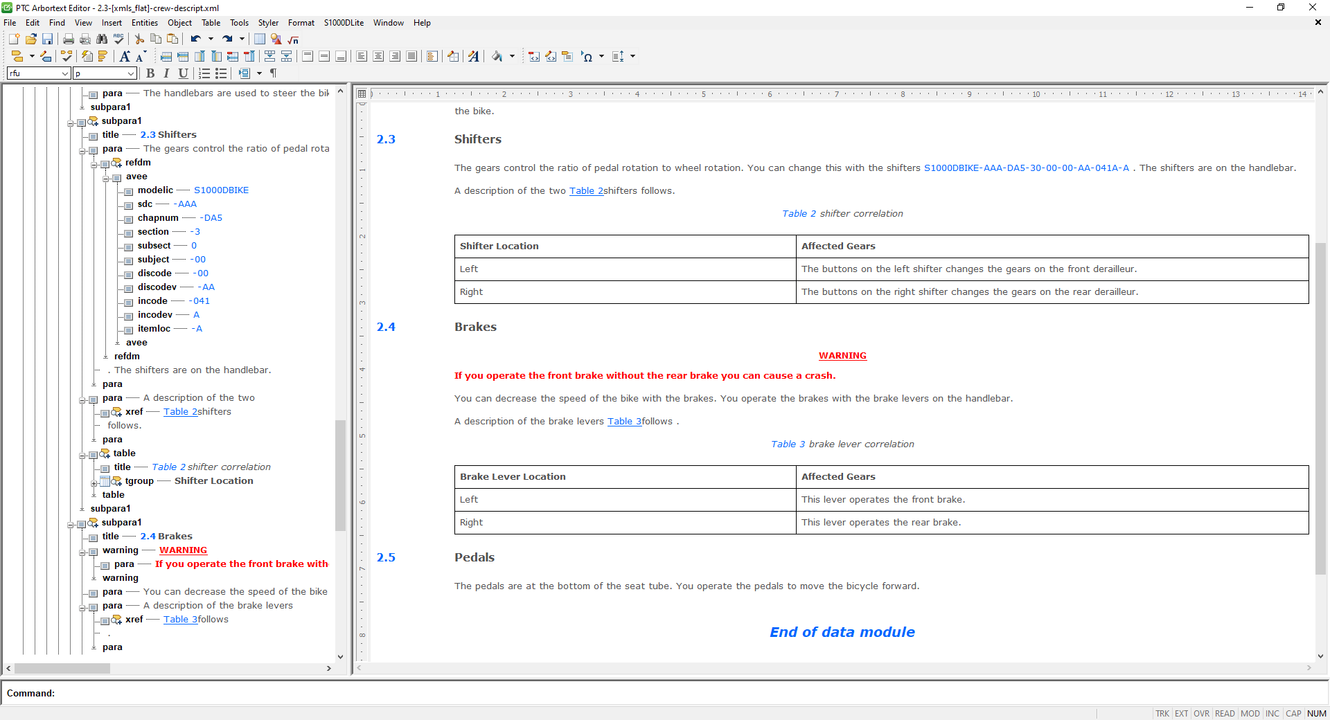 Docuneering Arbortext Editor S1000D authoring stylesheets - Crew