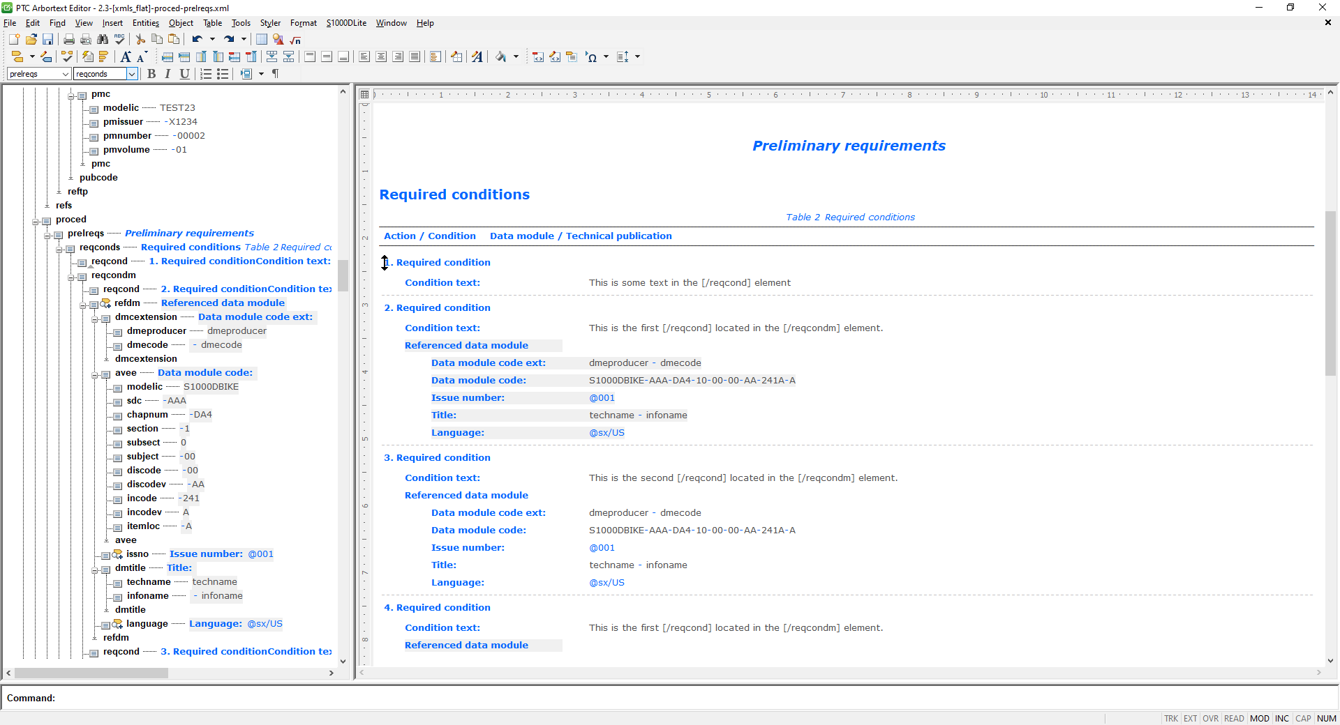 Docuneering Arbortext Editor S1000D authoring stylesheets - Preliminary requirements