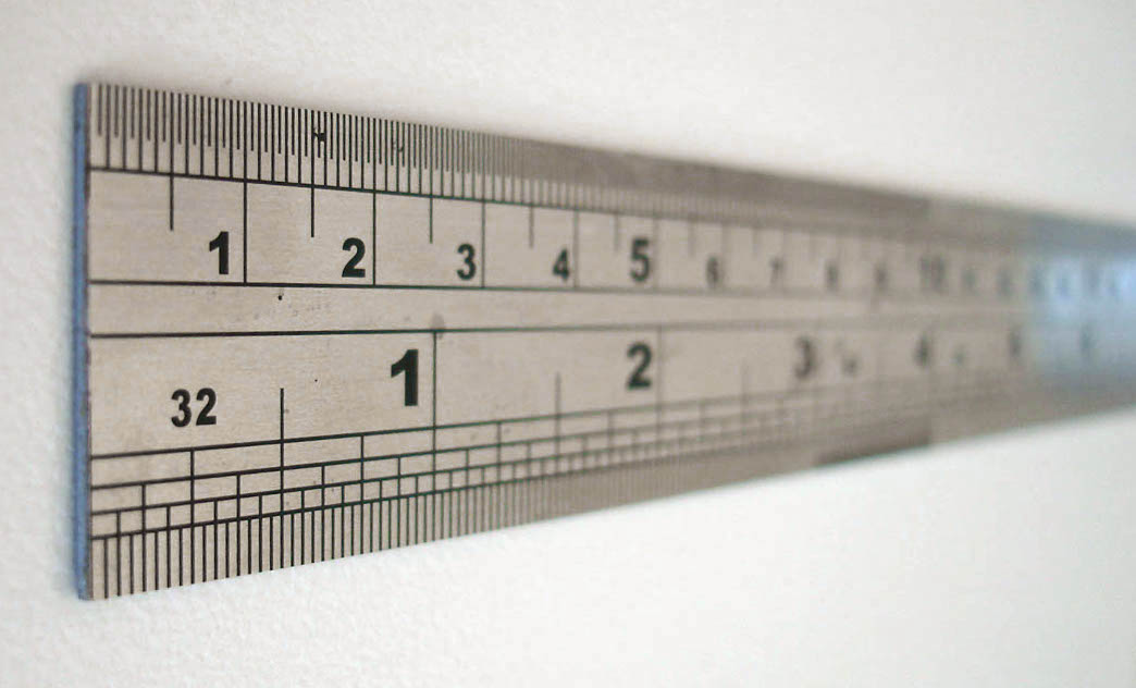 Docuneering - Steel ruler to measure items on the page