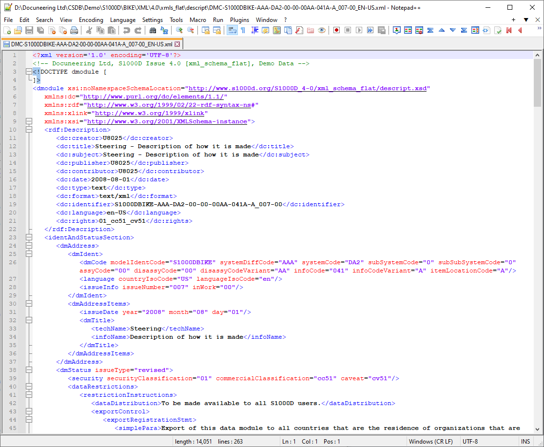 S1000D RDF & DC Metadata | Docuneering Ltd