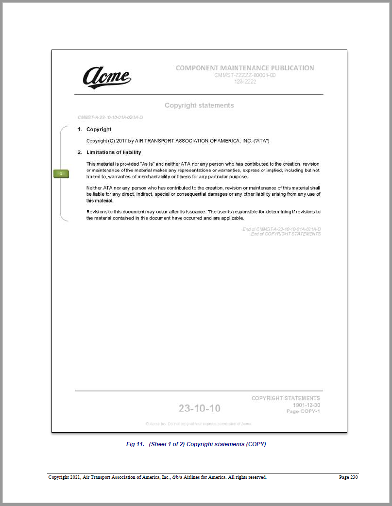 Docuneering - ATA Spec 1000BR - Layout inspiration