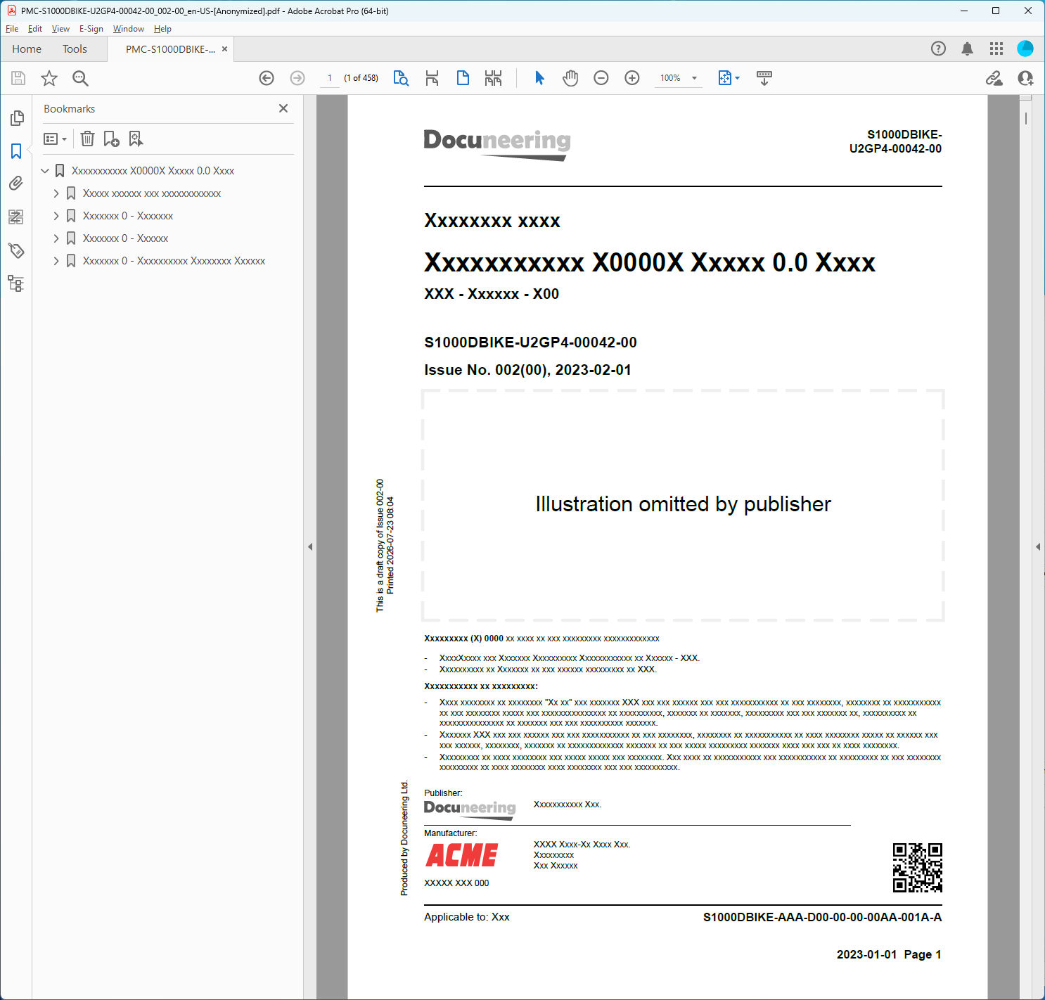 S1000D - Anonymized Deliverable