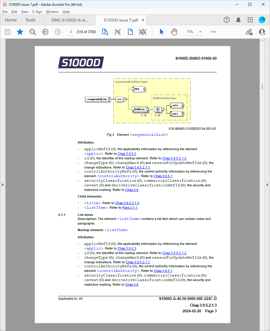 S1000D Spec Layout